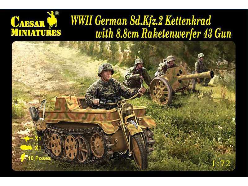 Sd.Kfz.2 Kettenkrad i 8.8cm Raketenwerfer 43 z obsługą - zdjęcie 1 Sd.Kfz.2 Kettenkrad i 8.8cm Raketenwerfer 43 z obsługą - zdjęcie 1