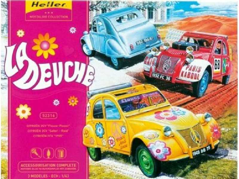 "La Deuche" Citroen 2CV - 3 modele - zestaw podarunkowy - zdjęcie 1 "La Deuche" Citroen 2CV - 3 modele - zestaw podarunkowy - zdjęcie 1