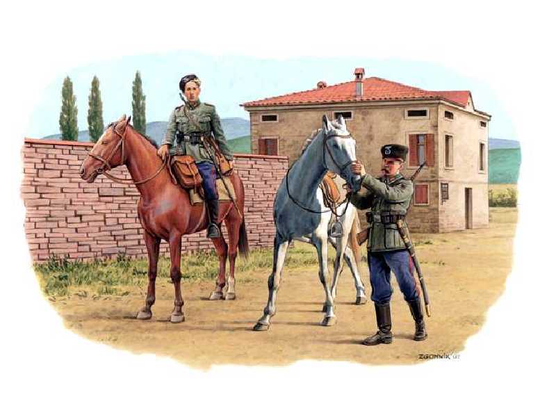 Figurki Niemieccy kozacy (Bałkany 1944) - zdjęcie 1 Figurki Niemieccy kozacy (Bałkany 1944) - zdjęcie 1
