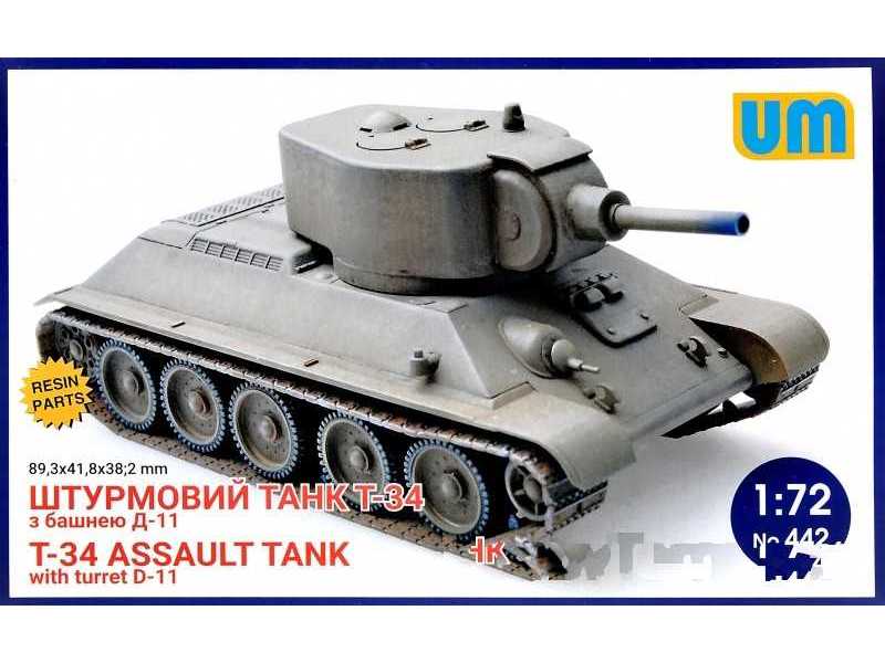Czołg szturmowy T-34 z wieżą D-11 - zdjęcie 1 Czołg szturmowy T-34 z wieżą D-11 - zdjęcie 1