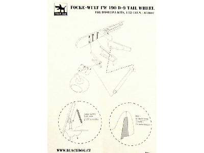 Focke-wulf Fw 190 D-9 Tail Wheel For Hasegawa Kits, 7 Resin Part - zdjęcie 4