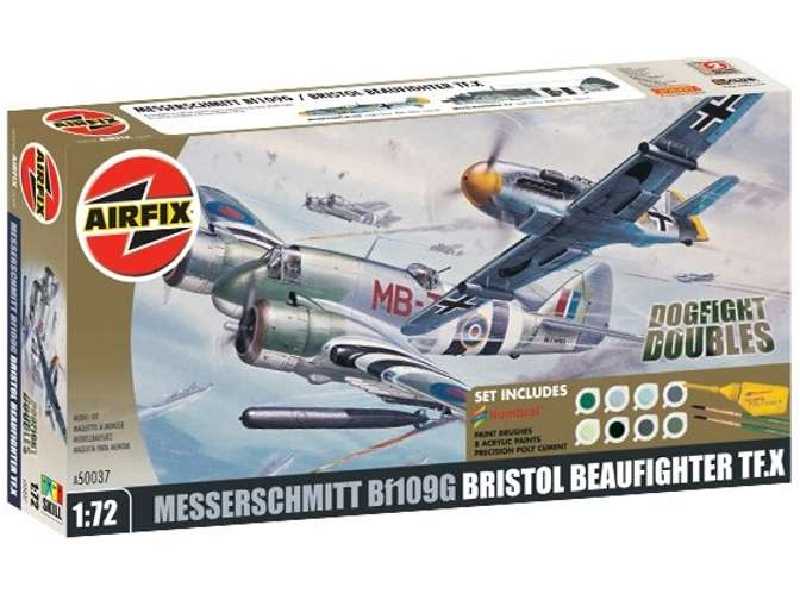 Zestaw Bristol Beaufighter TF.X & Messerschmitt Bf-109G - zdjęcie 1 Zestaw Bristol Beaufighter TF.X & Messerschmitt Bf-109G - zdjęcie 1