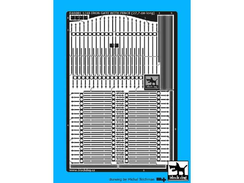 Iron Gate With Fence (27,7 cm Long) - zdjęcie 1
