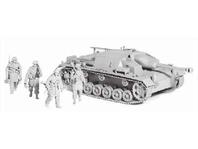 StuG. III Ausf.C/D w/7.5cm L48 + figurki Paznergrenadiers WIKING - zdjęcie 2