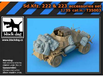 Sd.Kfz. 222 & 223 Accessories Set For Tamiya Kits, 12 Resin Part - zdjęcie 4
