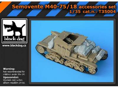 Semovente M40-75/18 Accessories Set For Tamiya Kit, 17 Resin Par - zdjęcie 4