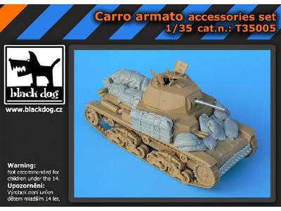 Carro Armato Accessories Set For Tamiya Kit, 18 Resin Parts - zdjęcie 4