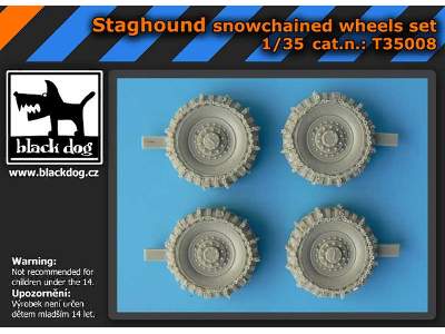Staghound Snowchained Wheels Set For Bronco Kit, 4 Resin Parts - zdjęcie 3