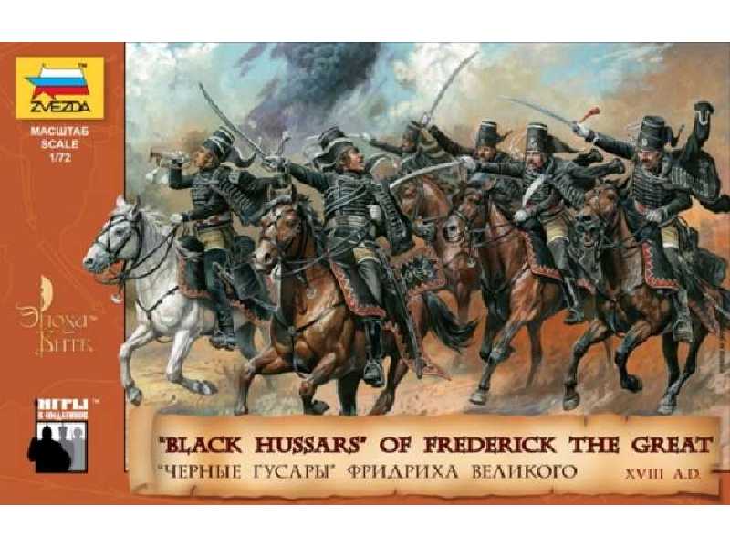 Figurki Czarni Husarzy Fryderyka II Wielkiego - XVIII wiek - zdjęcie 1 Figurki Czarni Husarzy Fryderyka II Wielkiego - XVIII wiek - zdjęcie 1