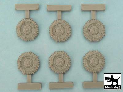 M 8 / M 20 Snowchained Wheels Set For Tamiya Kits, 6 Resin Parts - zdjęcie 3