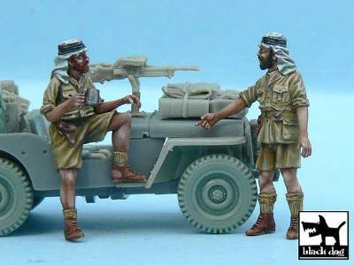 British Sas Jeep Crew Afrika (2 Figures) For Tamiya Kits - zdjęcie 1