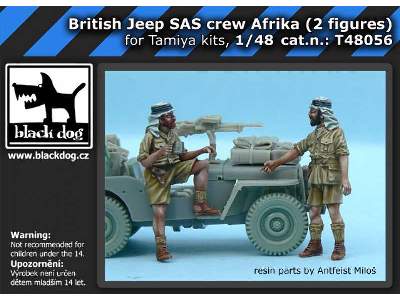 British Sas Jeep Crew Afrika (2 Figures) For Tamiya Kits - zdjęcie 2