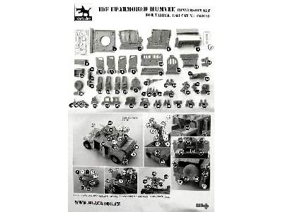 IDF Uparmored Humvee Conversion Set For Tamiya Kit, 50+ Resin Pa - zdjęcie 7