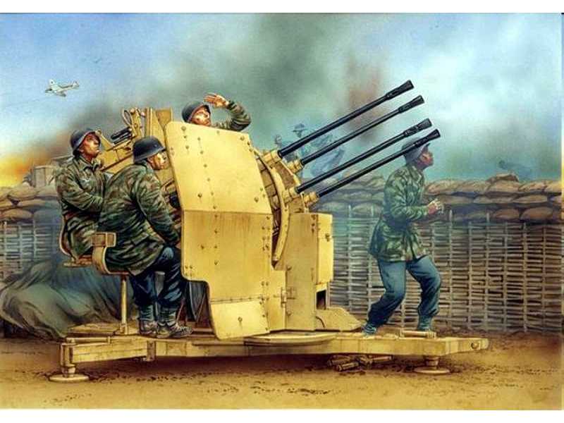 2cm Flakvierling 38 Late Production w/Crew - Smart Kit - zdjęcie 1 2cm Flakvierling 38 Late Production w/Crew - Smart Kit - zdjęcie 1