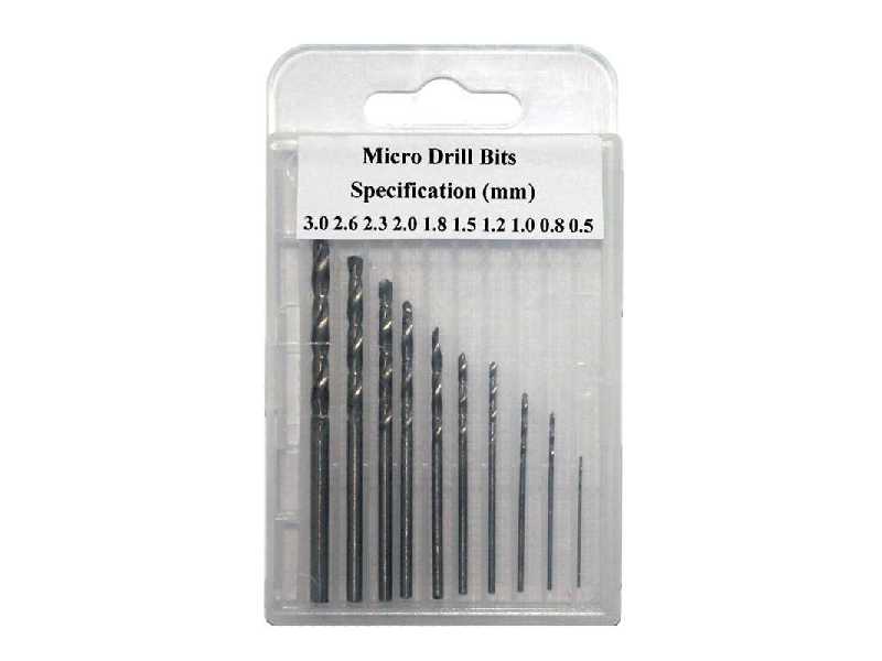 Wiertła Modelarskie 0.5mm - 3.0mm - zdjęcie 1 Wiertła Modelarskie 0.5mm - 3.0mm - zdjęcie 1