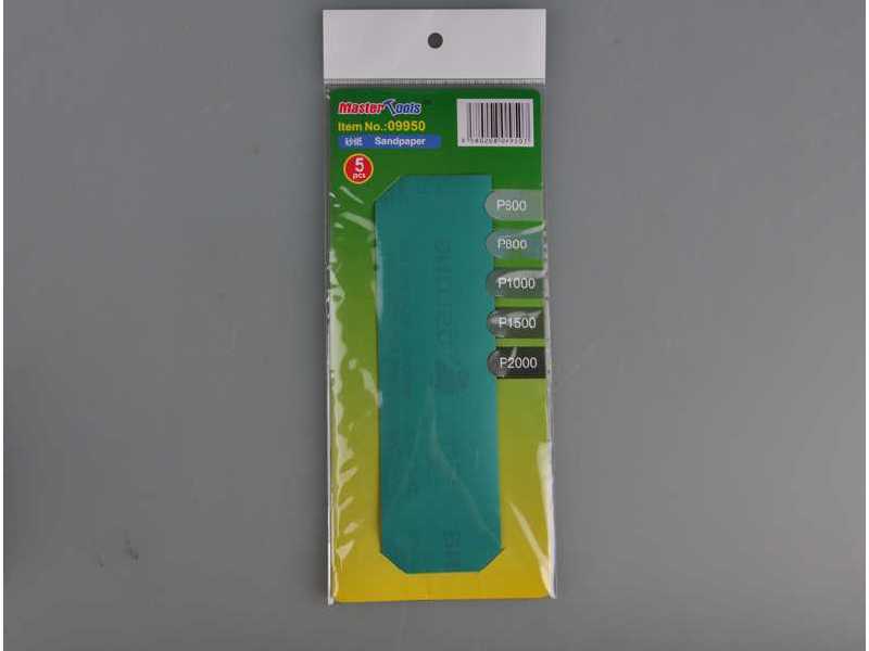 Papier ścierny rozmiar 20x6 cm - 5 gradacji - zdjęcie 1 Papier ścierny rozmiar 20x6 cm - 5 gradacji - zdjęcie 1