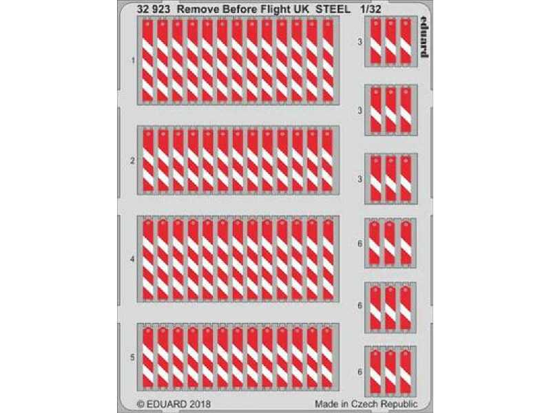 Remove Before Flight UK STEEL 1/32 - zdjęcie 1 Remove Before Flight UK STEEL 1/32 - zdjęcie 1