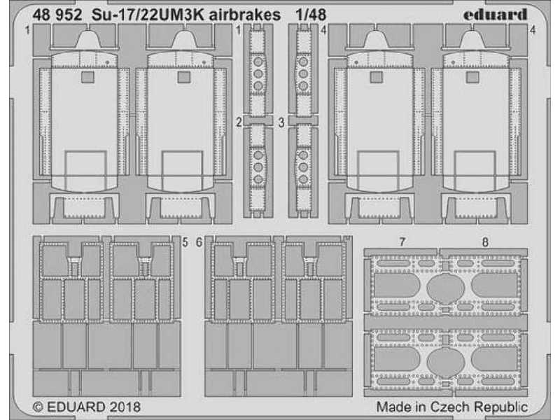 Su-17/22UM3K airbrakes 1/48 - Kitty Hawk - zdjęcie 1