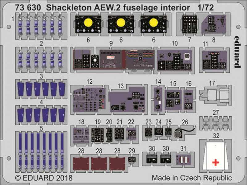 Shackleton AEW.2 fuselage interior 1/72 - Airfix - zdjęcie 1 Shackleton AEW.2 fuselage interior 1/72 - Airfix - zdjęcie 1
