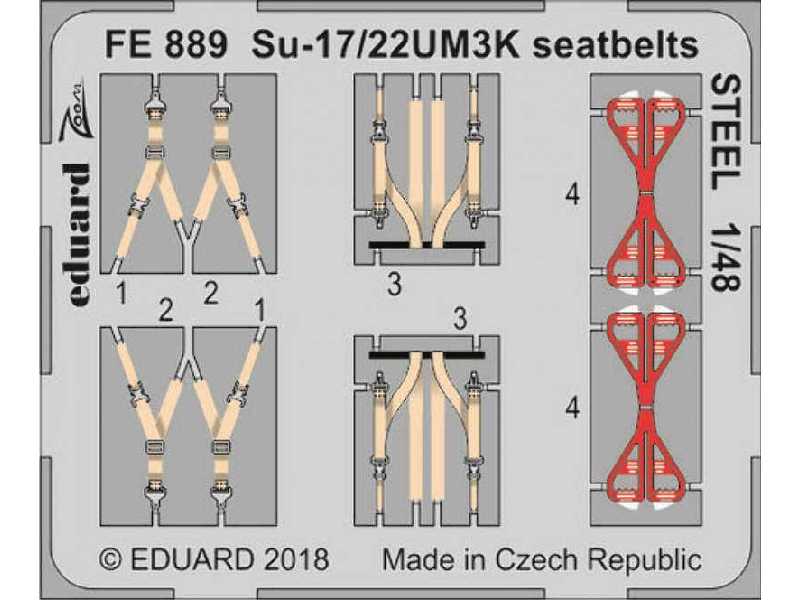 Su-17/22UM3K seatbelts STEEL 1/48 - Kitty Hawk - zdjęcie 1