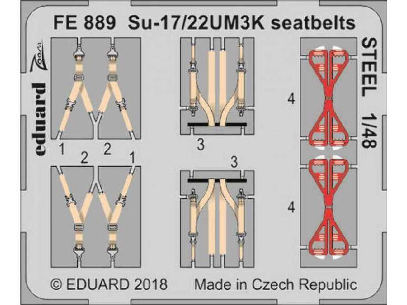 Su-17/22UM3K seatbelts STEEL 1/48 - Kitty Hawk - zdjęcie 1 Su-17/22UM3K seatbelts STEEL 1/48 - Kitty Hawk - zdjęcie 1