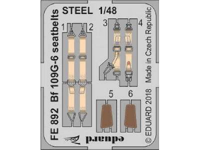 Bf 109G-6 seatbelts STEEL 1/48 - Tamiya - zdjęcie 1