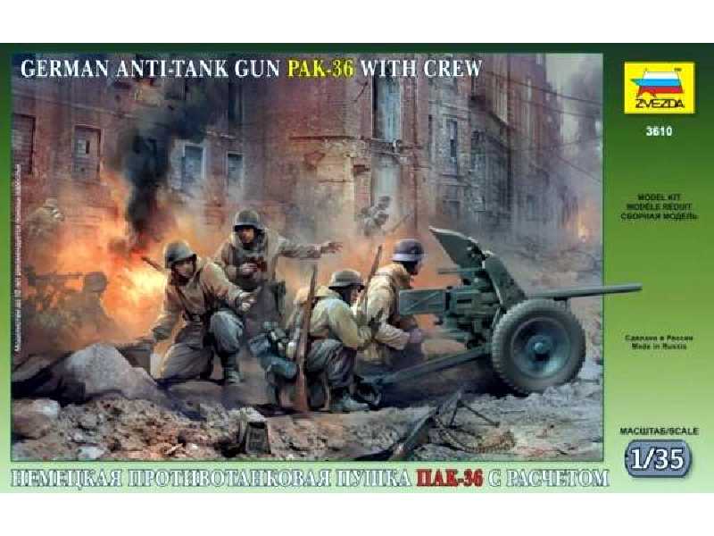Niemieckie działo Pak-36 z obsługą - zdjęcie 1 Niemieckie działo Pak-36 z obsługą - zdjęcie 1