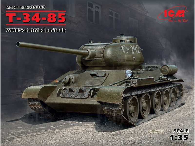 T-34-85 - sowiecki czołg średni - II W.Ś. - zdjęcie 1
