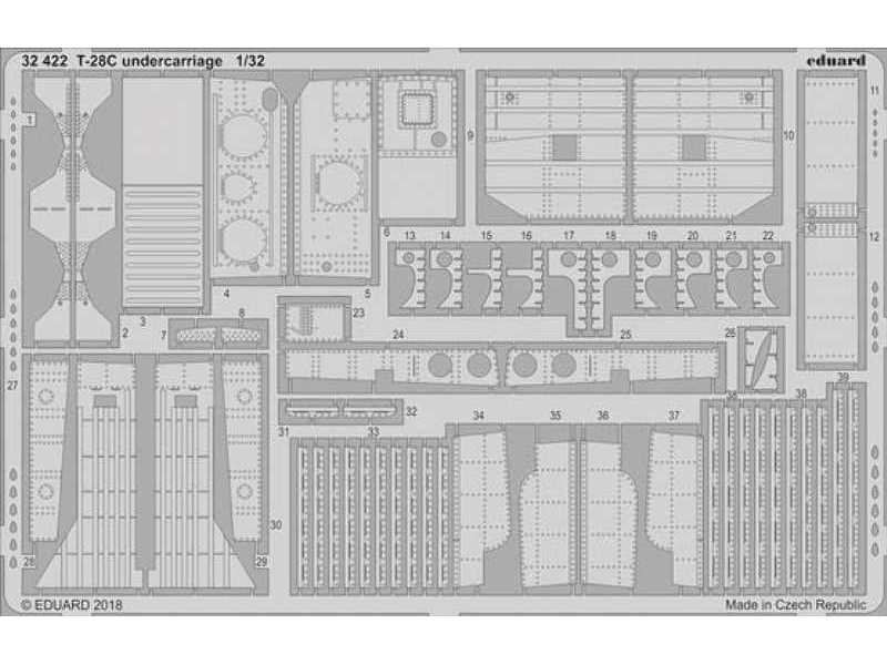 T-28C undercarriage 1/32 - Kitty Hawk - zdjęcie 1