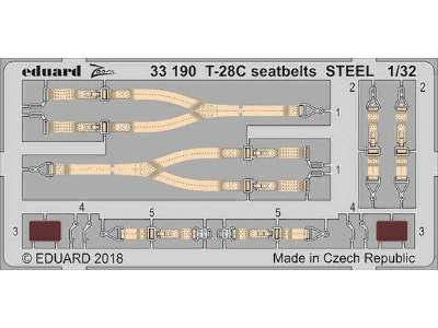 T-28C seatbelts STEEL 1/32 - Kitty Hawk - zdjęcie 1