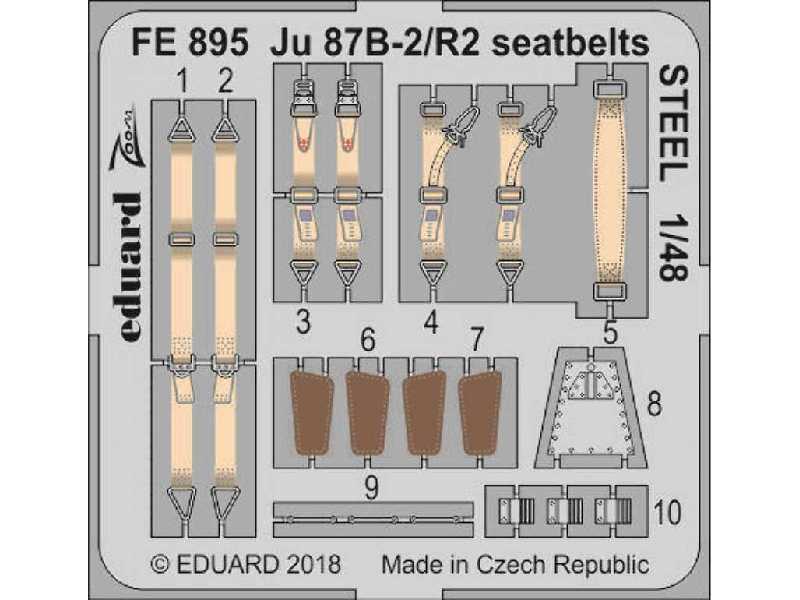 Ju 87B-2/ R2 seatbelts STEEL 1/48 - Airfix - zdjęcie 1