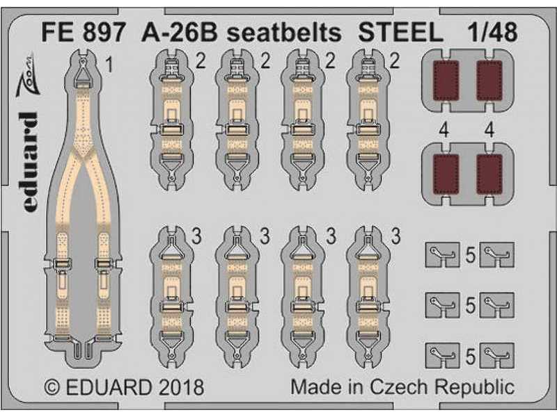A-26B seatbelts STEEL 1/48 - Revell - zdjęcie 1 A-26B seatbelts STEEL 1/48 - Revell - zdjęcie 1