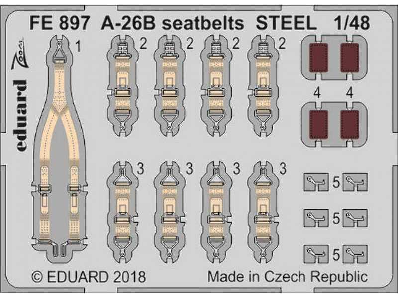 A-26B seatbelts STEEL 1/48 - Revell - zdjęcie 1