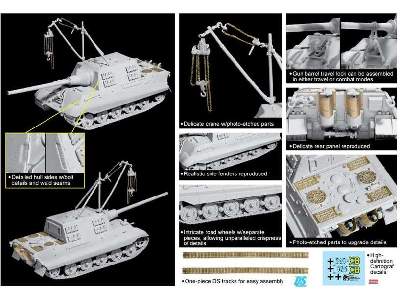 Jagdtiger Henschel Production w/2 Metric Ton Lifting Crane - zdjęcie 2