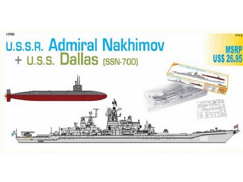 U.S.S.R. Admiral Nakhimov + U.S.S. Dallas (SSN-700) - zdjęcie 1 U.S.S.R. Admiral Nakhimov + U.S.S. Dallas (SSN-700) - zdjęcie 1