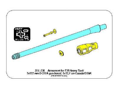 Uzbrojenie do czołgu T10 1x122 mm D-25TA, 1x12,7 cm Coaxial DShK - zdjęcie 12