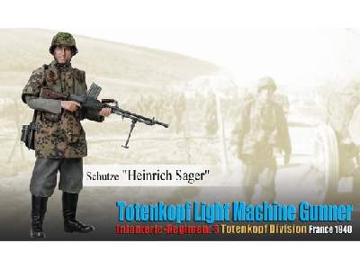 Heinrich Sager - Schutze - Totenkopf Light Machine Gunner - zdjęcie 2