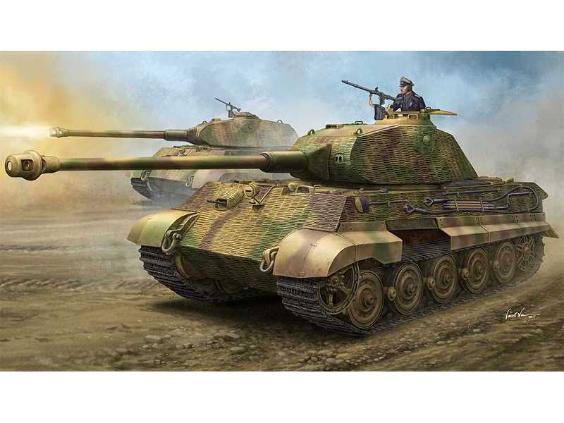 Sd.Kfz.182 King Tiger z wieżą Porscha z zimmeritem - zdjęcie 1 Sd.Kfz.182 King Tiger z wieżą Porscha z zimmeritem - zdjęcie 1
