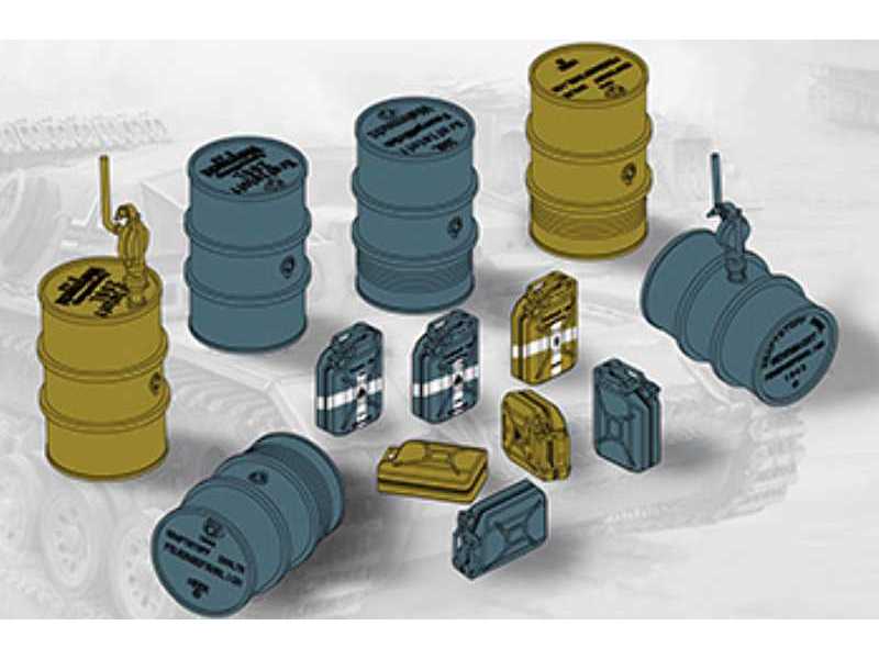 Niemieckie kanistry 20l i beczki 200l - II W.Ś. - zdjęcie 1