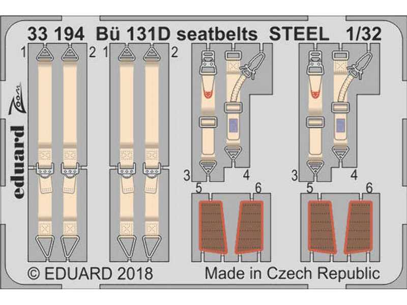 Bü 131D seatbelts STEEL 1/32 - Icm - zdjęcie 1