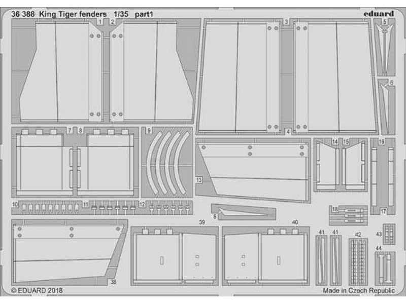 King Tiger fenders 1/35 - Takom - zdjęcie 1