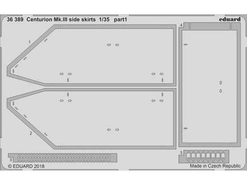 Centurion Mk. III side skirts 1/35 - Tamiya - zdjęcie 1 Centurion Mk. III side skirts 1/35 - Tamiya - zdjęcie 1