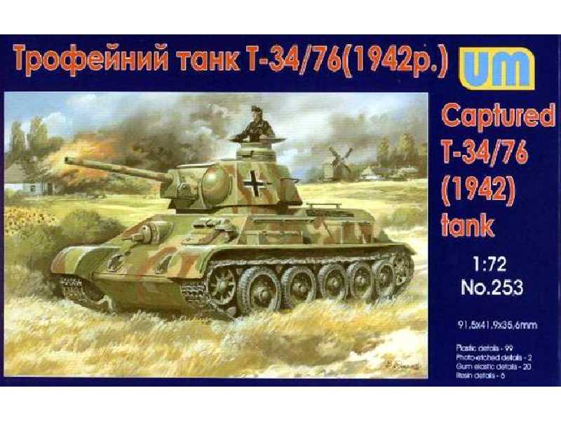 Czołg T-34/76 (1942) zdobyty przez Niemców - zdjęcie 1 Czołg T-34/76 (1942) zdobyty przez Niemców - zdjęcie 1