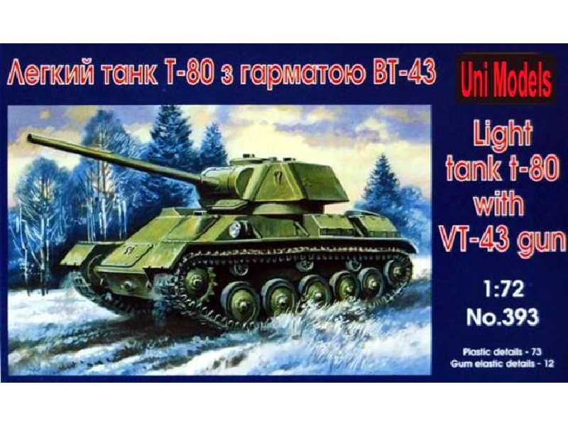 Czołg lekki T-80 z działem VT-43 - zdjęcie 1 Czołg lekki T-80 z działem VT-43 - zdjęcie 1