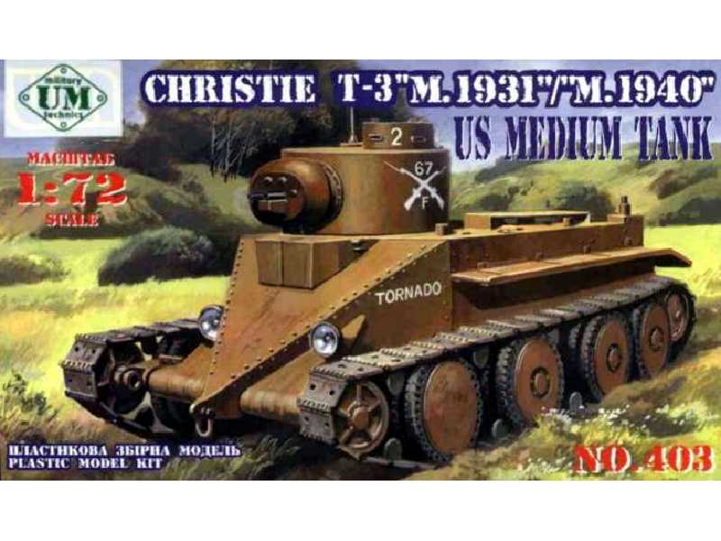 Średni czołg amerykanński - Christie T-3 M.1931/M.1940 - zdjęcie 1 Średni czołg amerykanński - Christie T-3 M.1931/M.1940 - zdjęcie 1