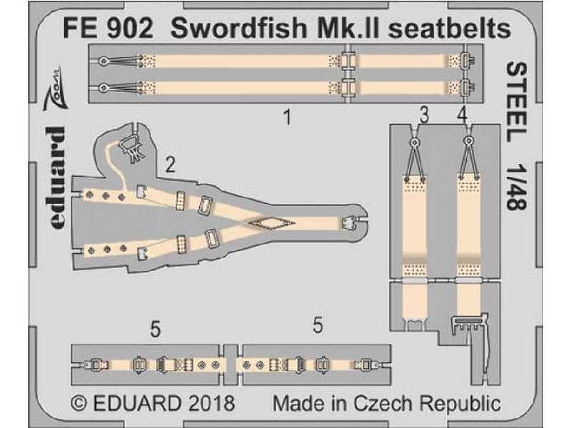 Swordfish Mk. II seatbelts STEEL 1/48 - Tamiya - zdjęcie 1