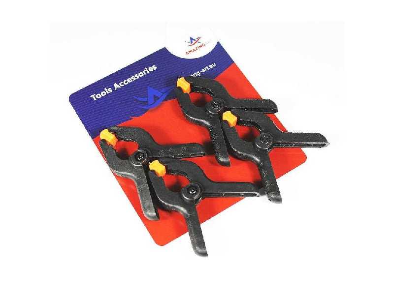 Zaciski Modelarskie 6,5cm - 4 Sztuki - zdjęcie 1 Zaciski Modelarskie 6,5cm - 4 Sztuki - zdjęcie 1