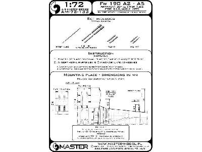 Fw 190 A2 - A5 Zestaw Uzbrojenia (Końcówki Mg 17, Lufy Mg Ff, Lu - zdjęcie 3