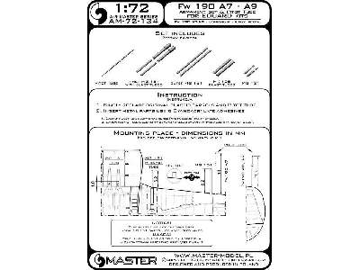Fw 190 A7 - A9 Zestaw Uzbrojenia (Końcówki Mg 131, Lufy Mg 151,  - zdjęcie 3