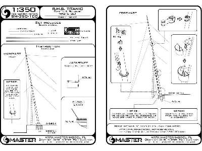 R.M.S. Titanic (Olympic, Britannic) &#8211; Zestaw Masztów - zdjęcie 3